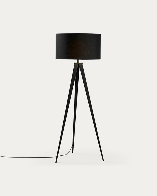 Iguazu floor lamp in steel with black finish