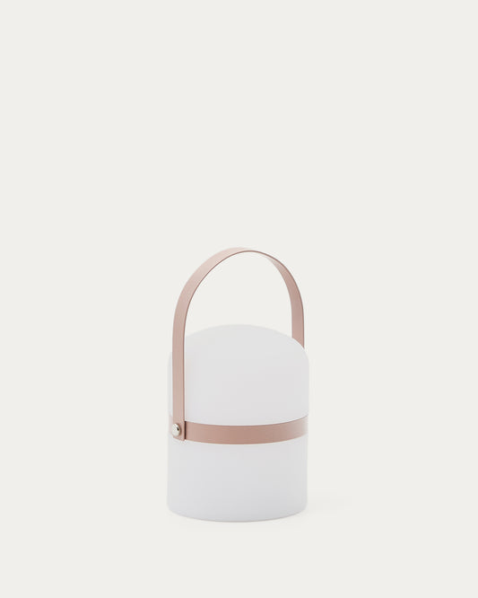 Ridley mini LED table lamp in pink polyethylene