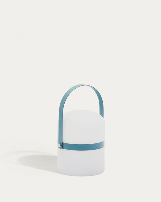 Ridley mini LED table lamp in blue polyethylene