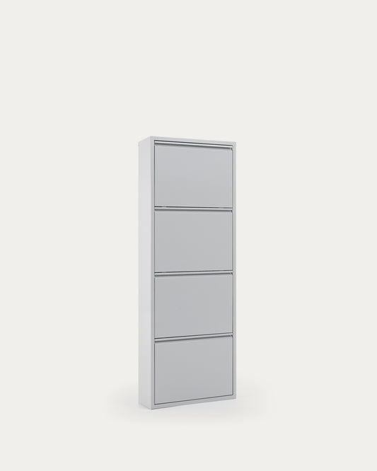 Shoe rack Ode 50 x 136 cm 4 doors metal grey