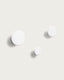 Set of 3 Nadua hangers in solid wood with a natural, white beech finish