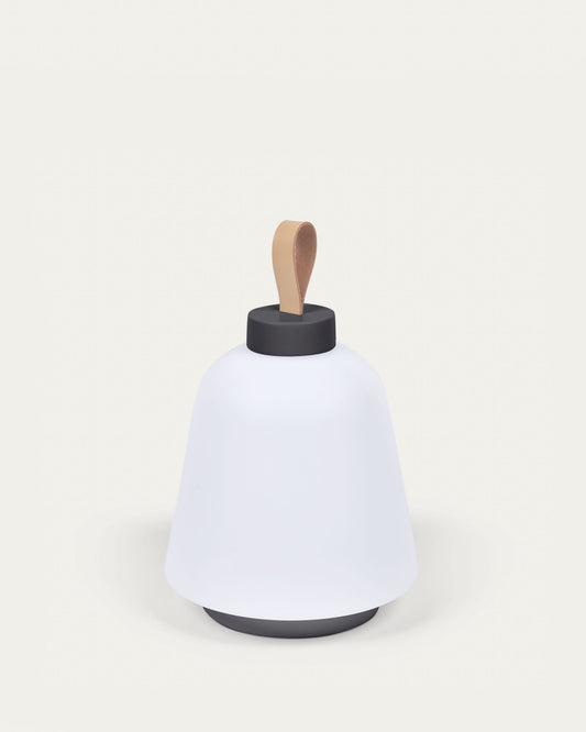 Udiya table lamp in polythene and metal with a black finish