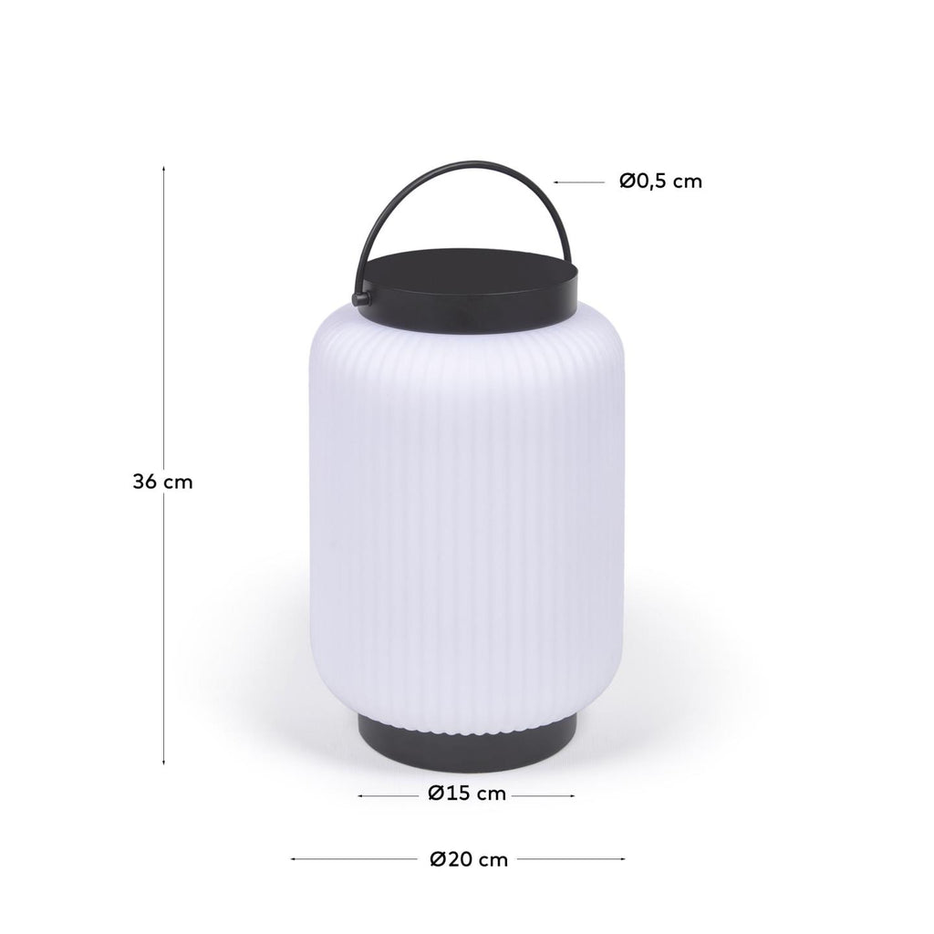 Verona outdoor table lamp in polythene and metal with black finish