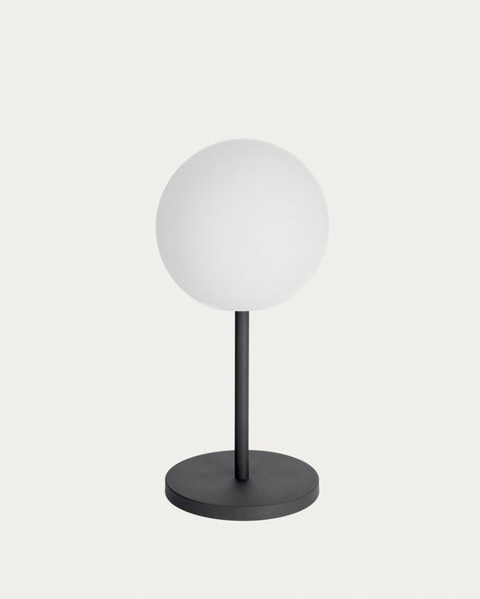 Outdoor Dinesh table lamp in black steel