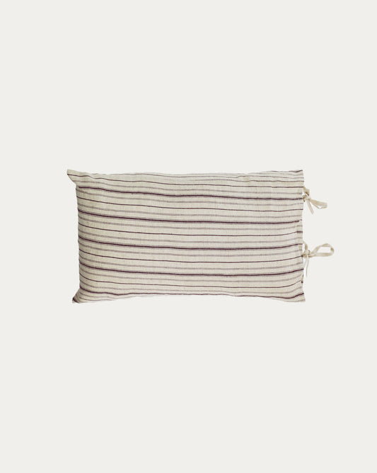 Etna 100% cotton cushion cover with brown stripes 30 x 50 cm