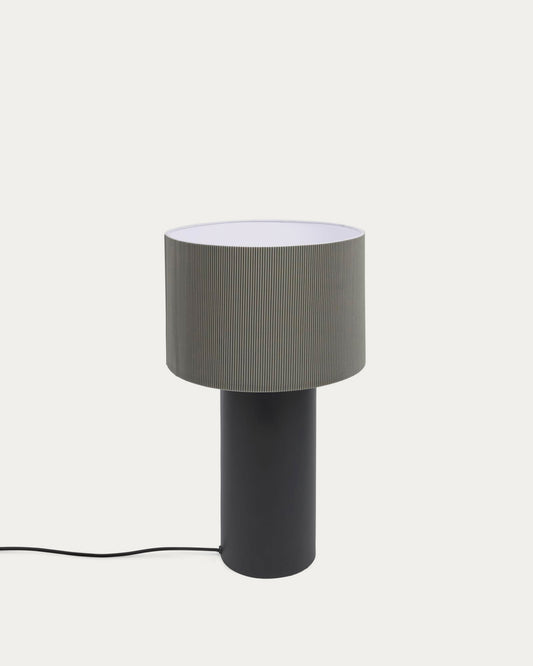 Domicina table lamp in metal with black and grey finish