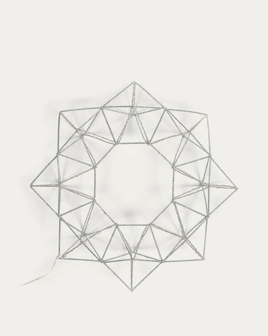 Mishell illuminated wreath in grey 35 cm