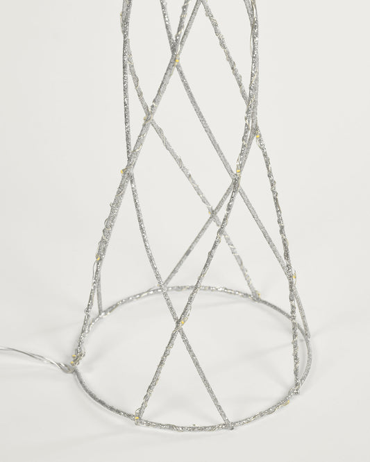 Shirly light-up tree cone in grey