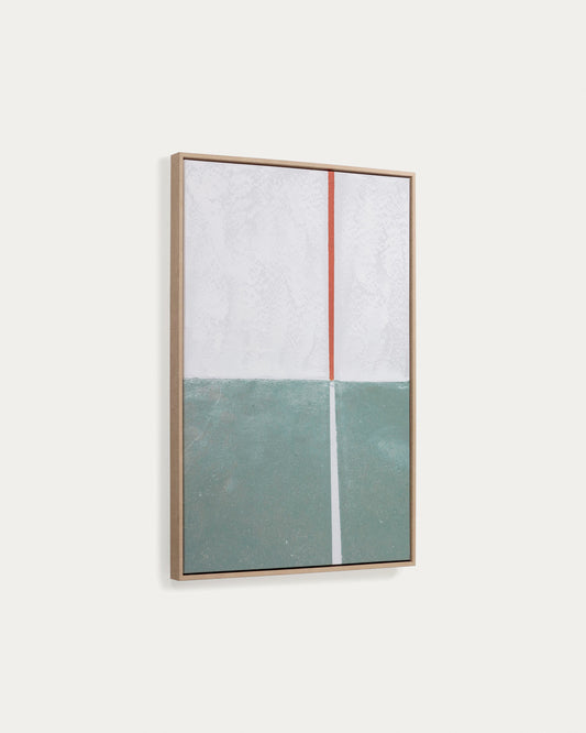 Malvern picture in green and white 50 x 70 cm