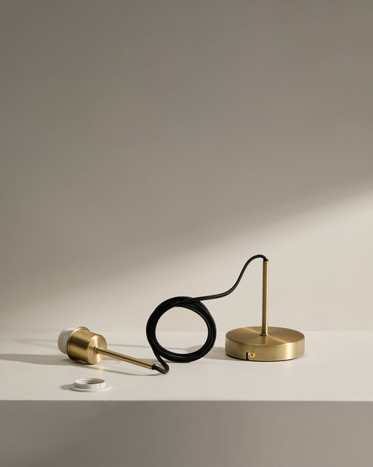 Fulvia ceiling lamp fixtures in metal with a gold finish 150 cm