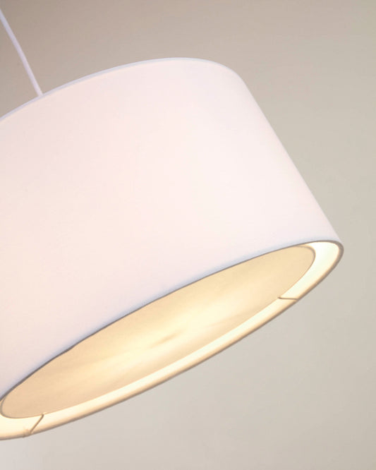 White Santana ceiling light shade with white diffuser Ø 50 cm