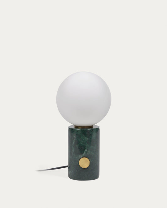 Lonela table lamp in marble with green finish