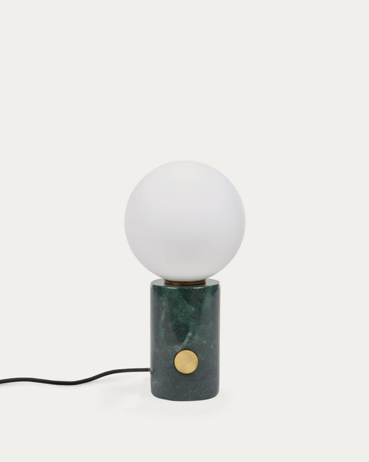 Lonela table lamp in marble with green finish