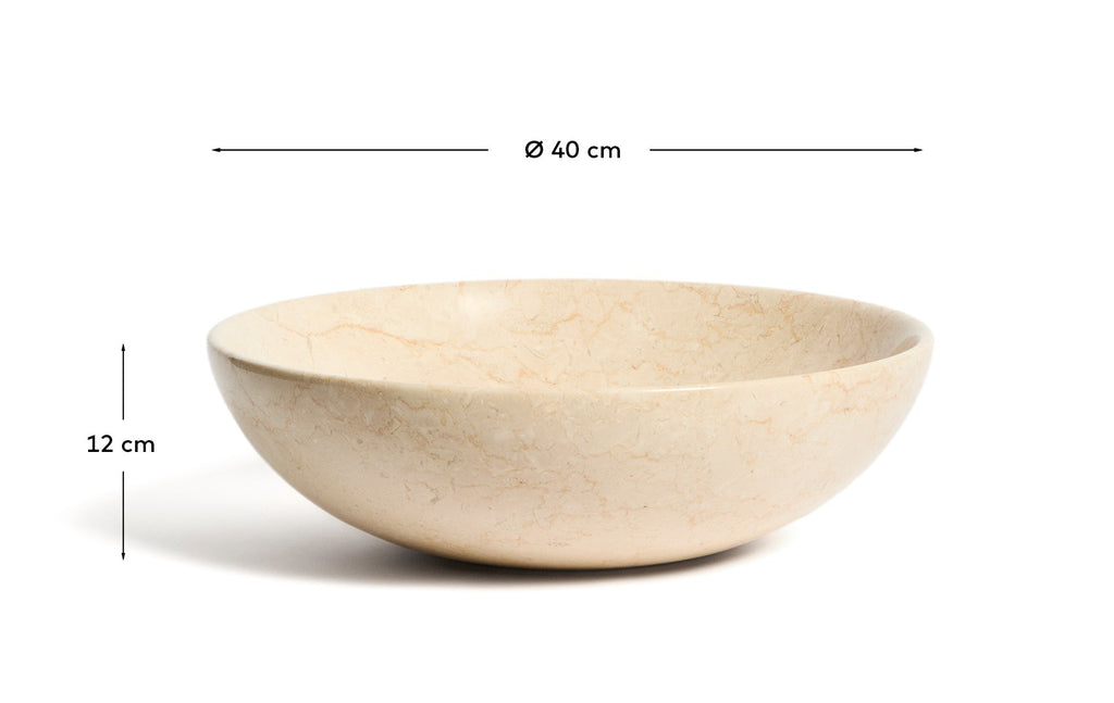 Darnen beige marble countertop washbasin Ø 40cm