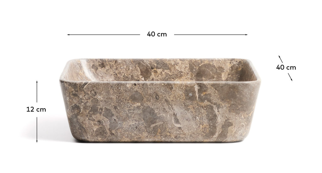 Darnen grey marble countertop washbasin 40 x 40cm