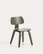 Gena chair in oak veneer with green finish
