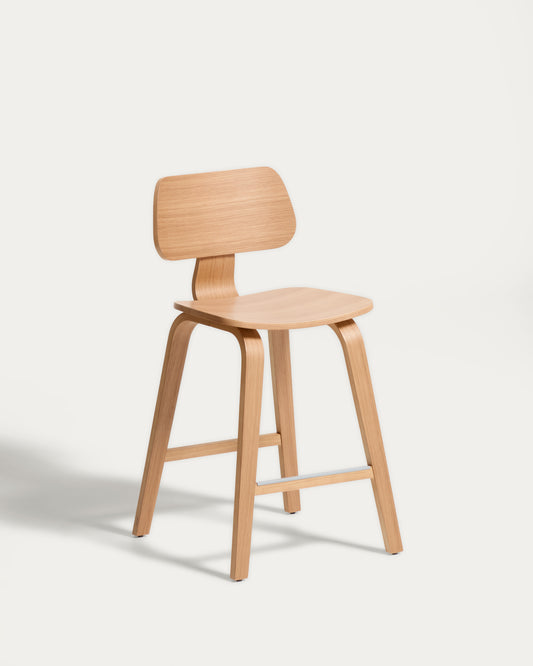 Gena stool in oak veneer 65cm