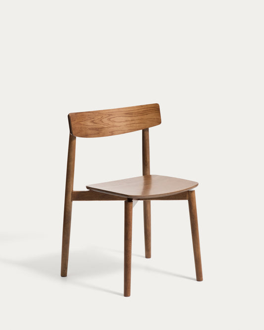 Evera chair in oak veneer with walnut finish