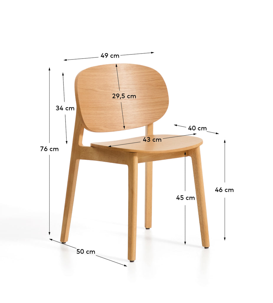Ludara oak veneer chair