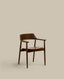 Fondes chair in solid oak wood with walnut finish FSC Mix Credit