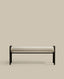 Macaret bench with removable cover solid oak wood with black finish 120 cm FSC Mix Credit