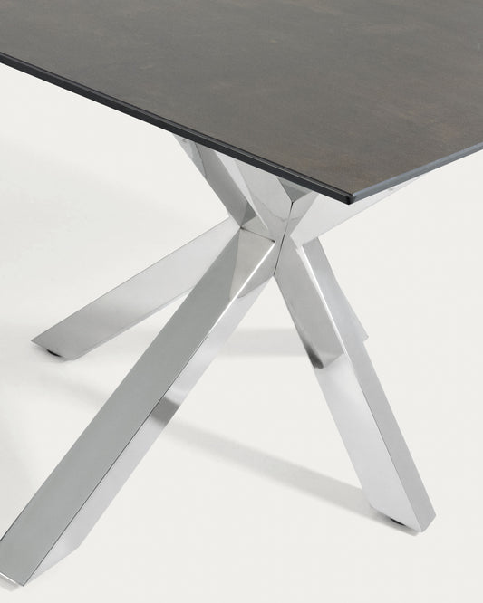 Argo table 180x100, Stain Steel Porcelain Iron Moss