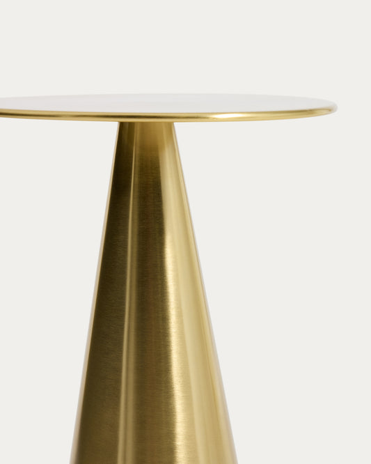 Rhet metal side table with gold finish, Ø 39 cm