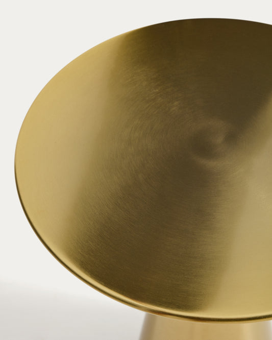 Rhet metal side table with gold finish, Ø 39 cm