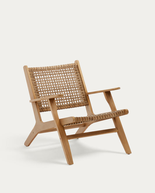 Grignoon chair, made from solid acacia wood and woven wicker FSC 100%