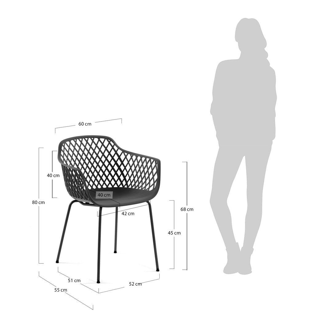 Quinn outdoor chair in grey