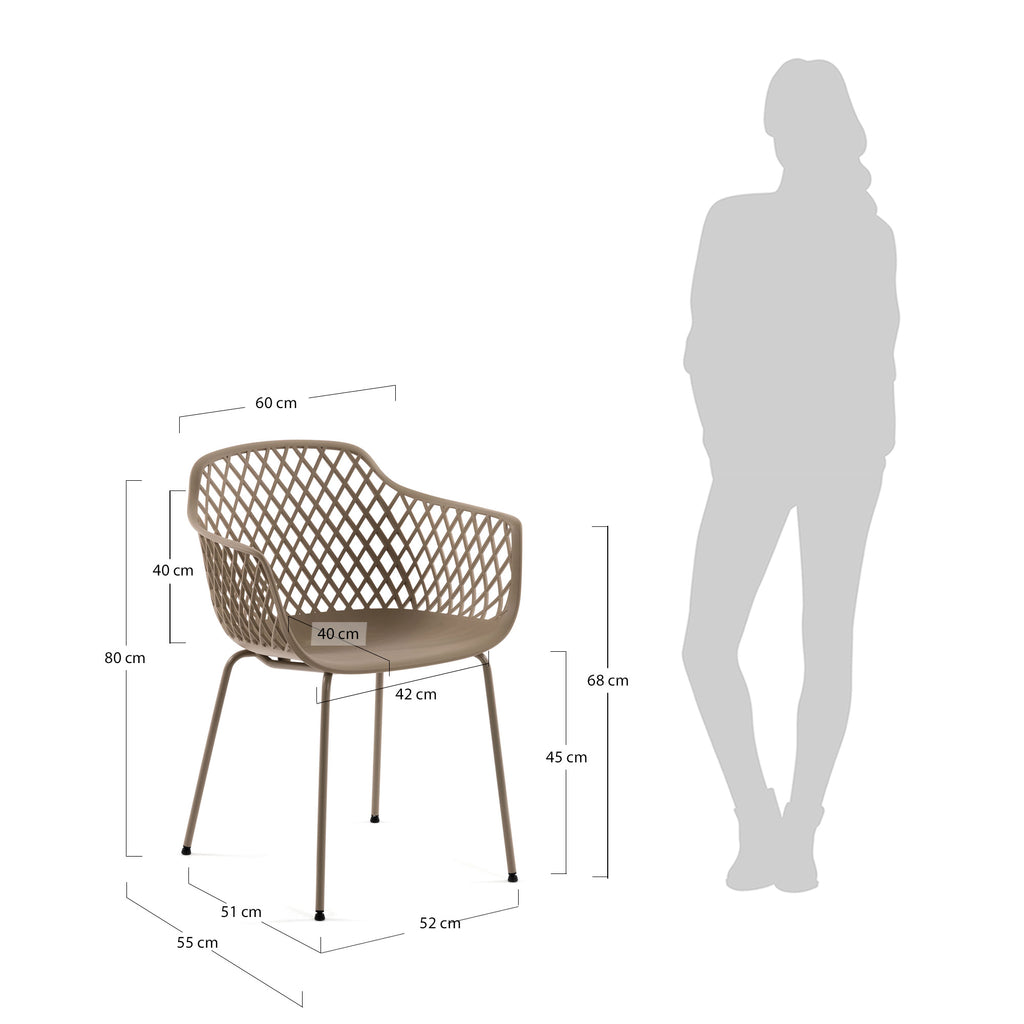 Quinn outdoor chair in beige