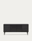 Lenon sideboard 3 doors and 3 drawers solid wood and black oak veneer 200x86cm FSC Mix Credit