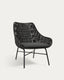 Abeli cord armchair in black