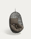 Florina hanging chair in dark grey