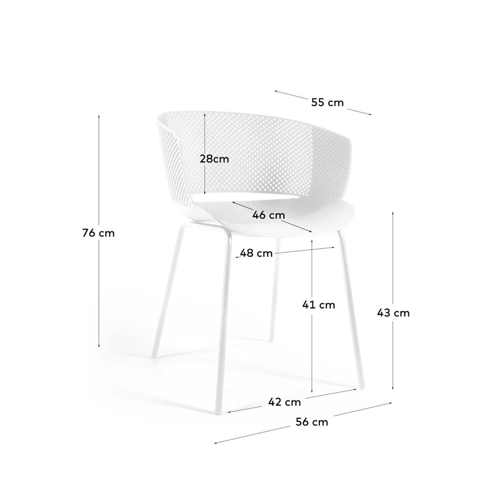 Yeray white garden chair