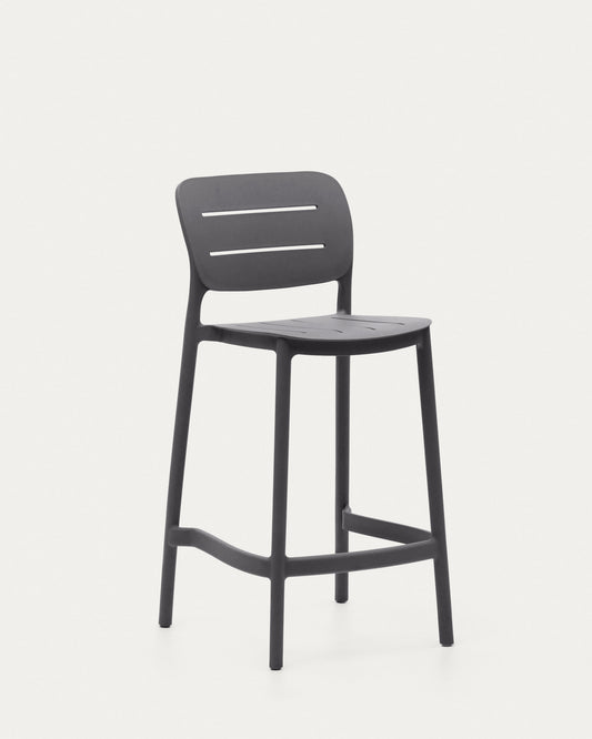 Morella stackable outdoor stool in grey, 65 cm