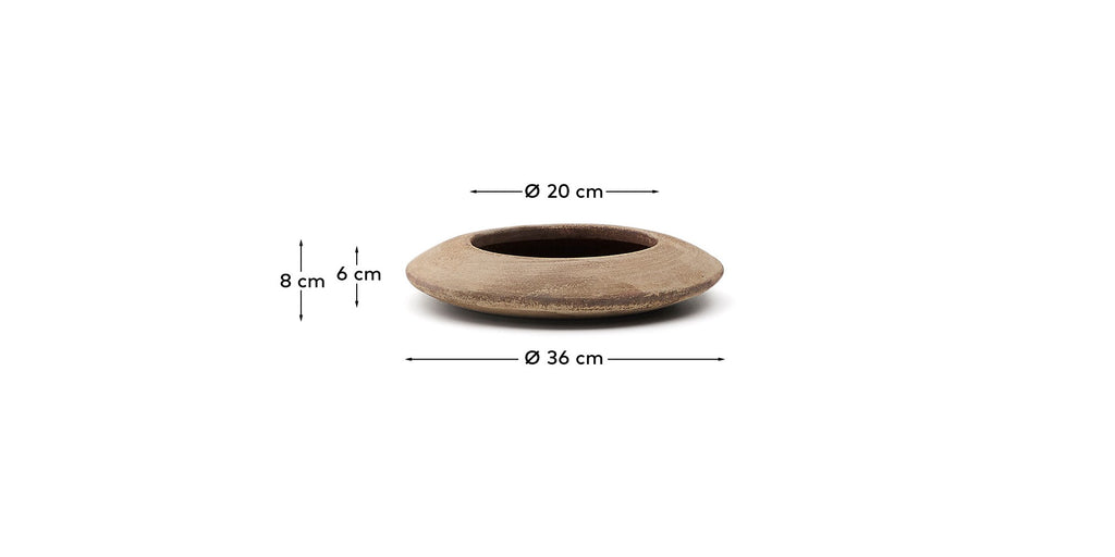 Rivor terracotta planter with natural finish Ø 36cm