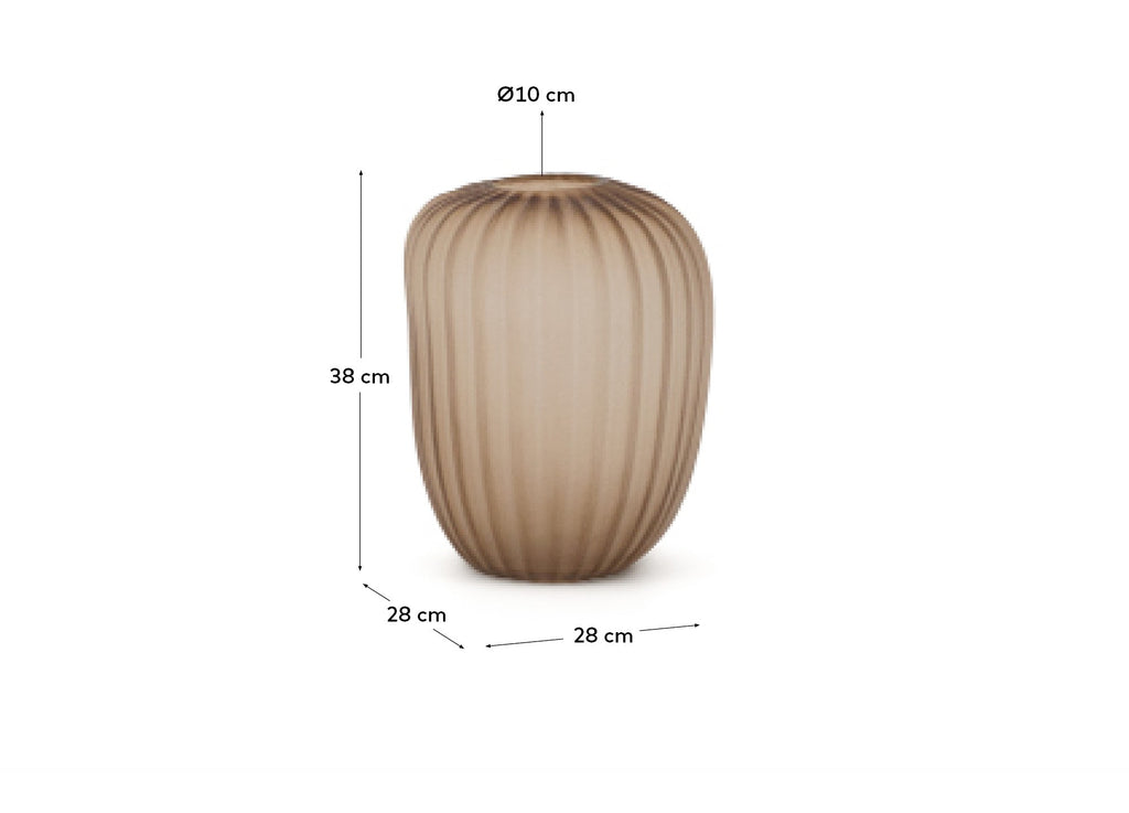 Lumia beige glass vase 38cm