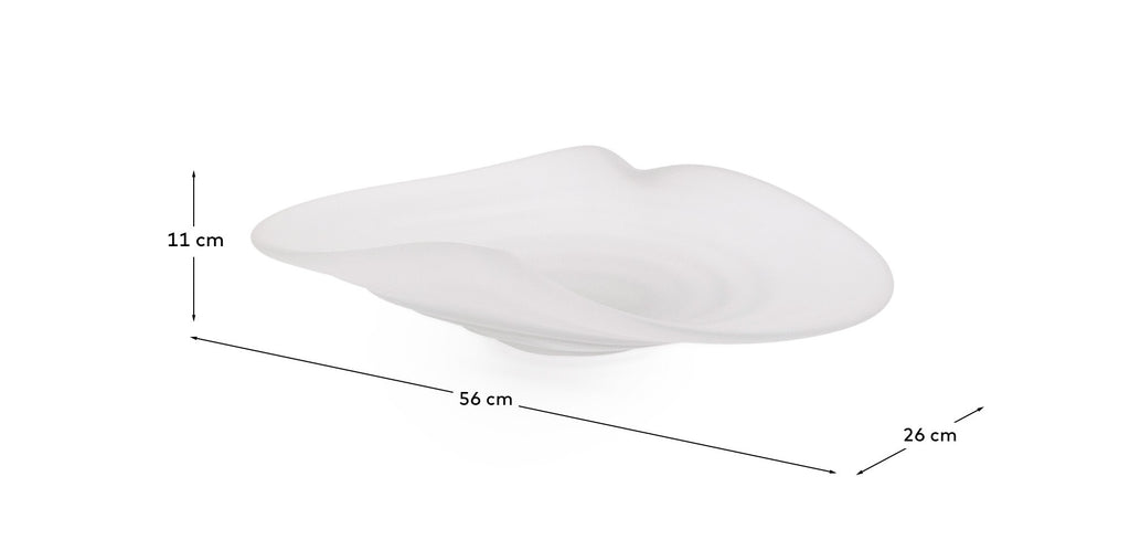 Ondaro frosted glass centrepiece 11cm