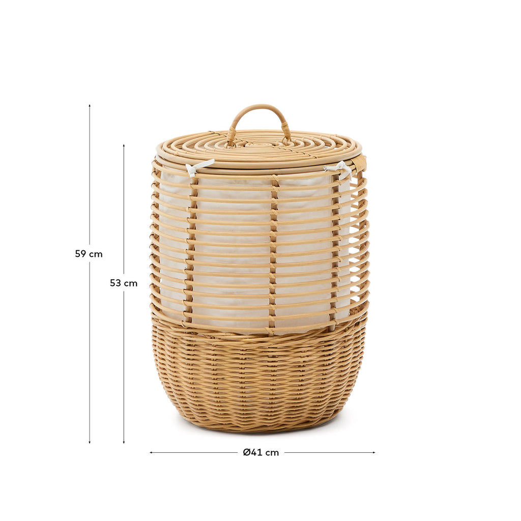 Liora rattan laundry basket 59cm