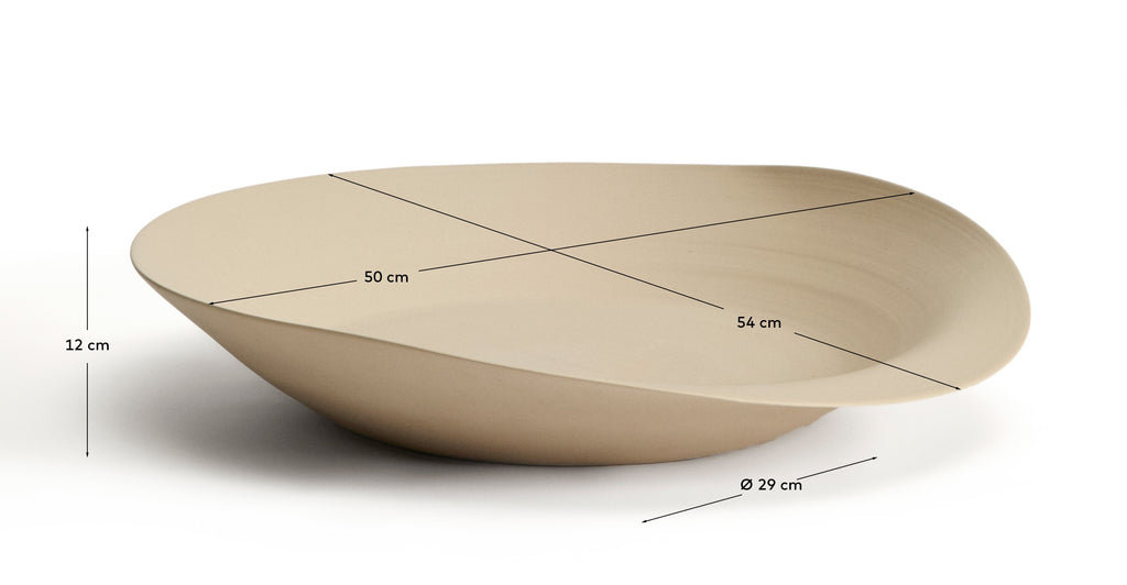 Ebenor beige ceramic centerpiece Ø 53 cm