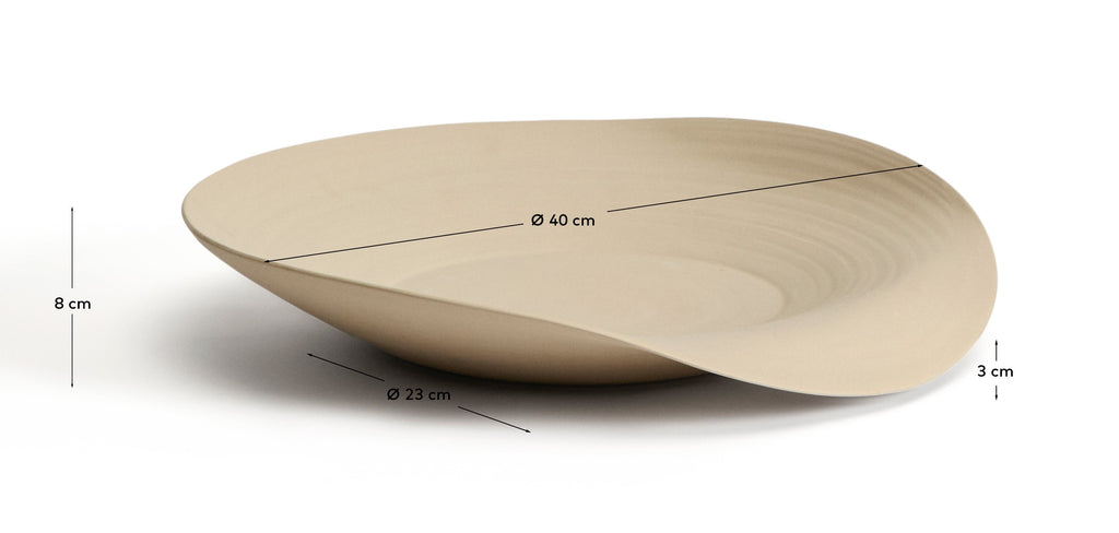 Ebenor beige ceramic centerpiece Ø 40 cm