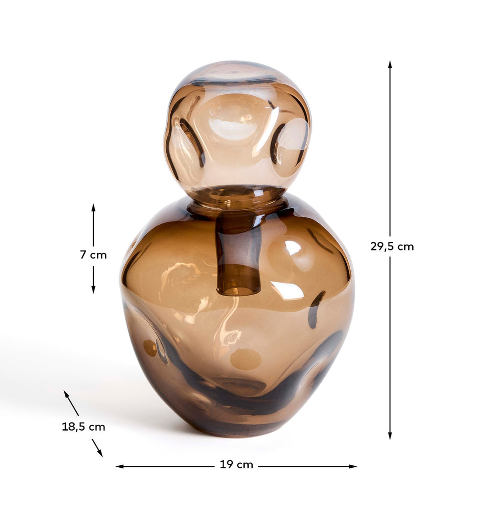 Olivet brown glass vase 30 cm