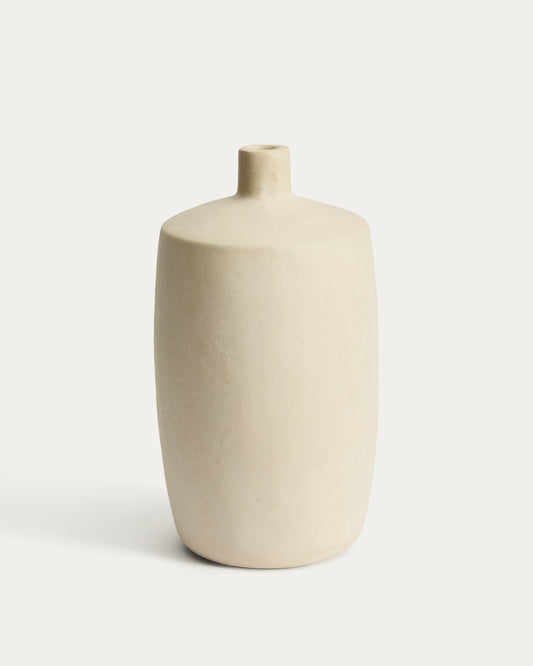 Mireni papier-mâché vase beige Ø 39 cm