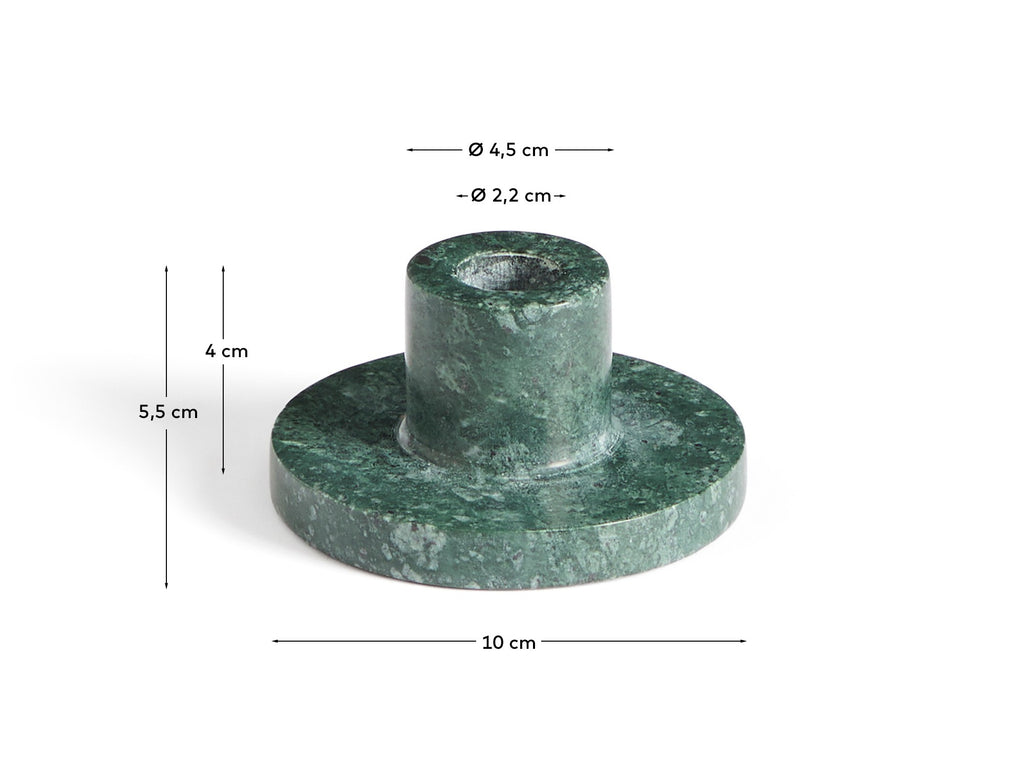 Zalvori green marble candle holder 5cm
