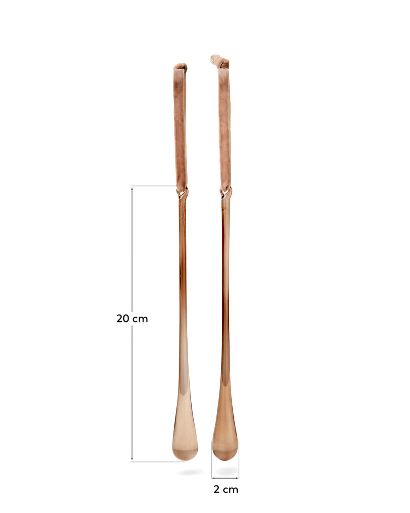 Alsenia set of 2 brown recycled glass hanging ornaments 20 cm