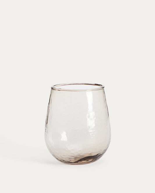 Sileia cup made of brown recycled glass