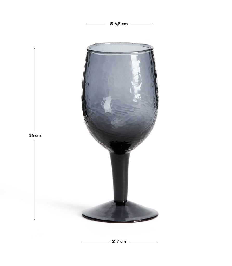 Sileia wine glass made of blue recycled glass