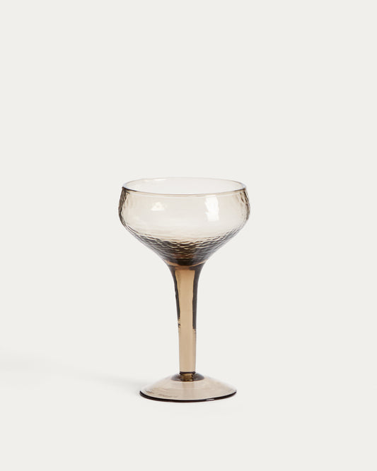 Sileia wine glass made of brown recycled glass