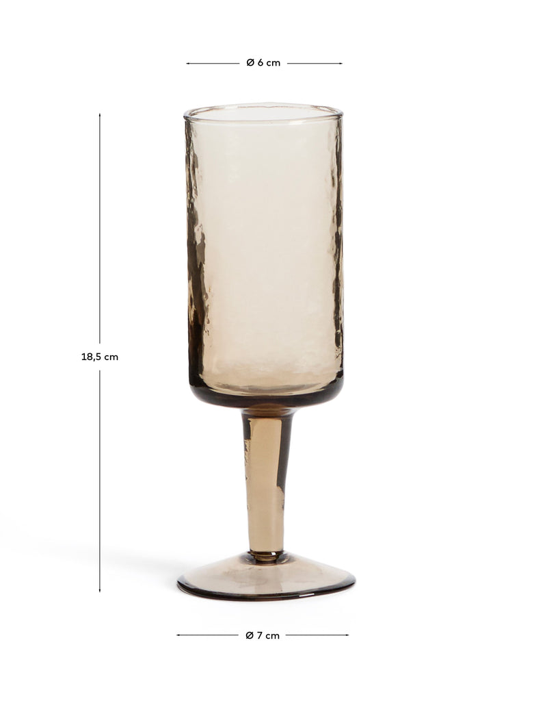 Obila wine glass made of brown recycled glass